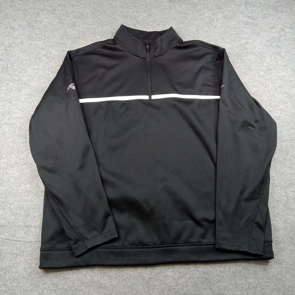 Nike Golf Sweatshirt Mens XL Black Therma-Fit 1/4 Zip Fleece Pullover 482198-010